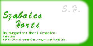 szabolcs horti business card